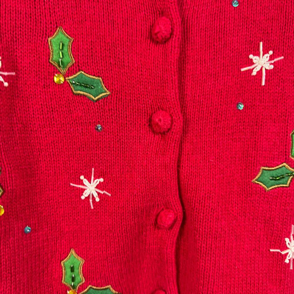 Womens Christmas Cardigan/Sweater Heirloom Collectibles Gingerbread Size Small - Picture 4 of 8